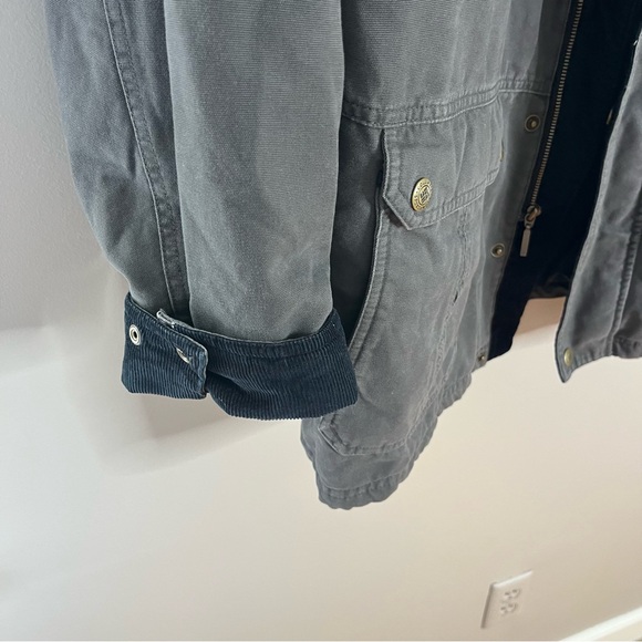 Columbia Size XL Men's Barn Coat Insulated Corduroy Collar Denim Chore Grey - Picture 3 of 9